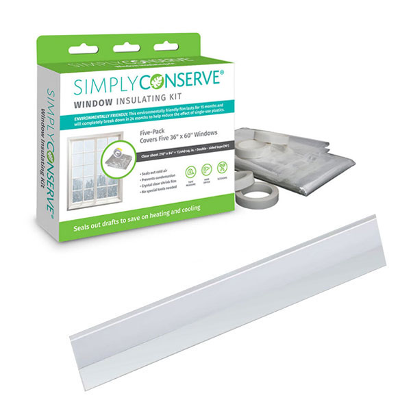 Window Film Insulation Kit AND Draft Blocking Door Sweep