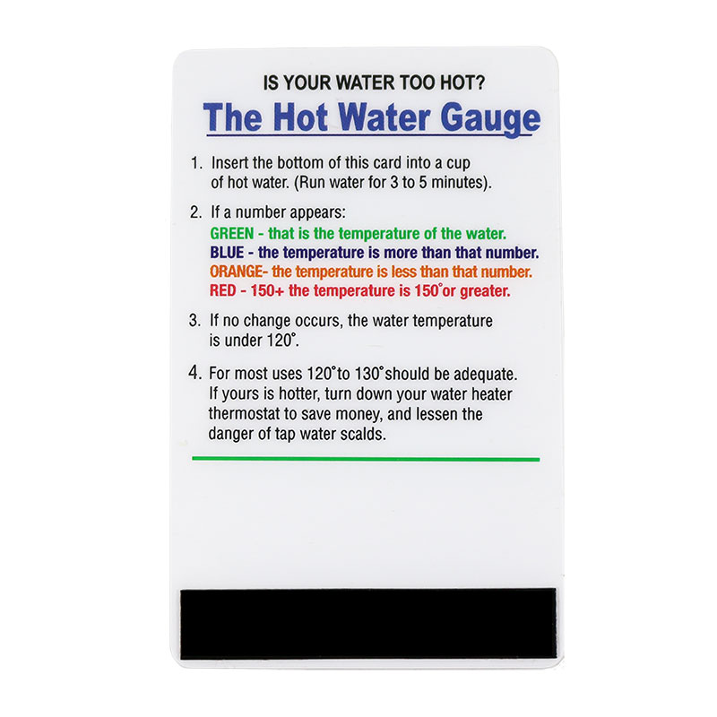 Hot Water Temperature Card